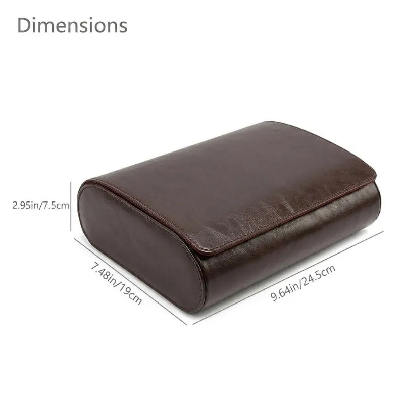Étui 6 emplacements Cuir Marron et intérieur Camel – Image 4